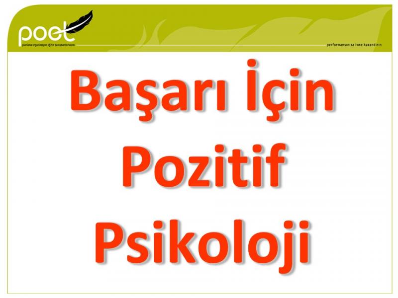 Elginkan Vakfı - Başarı İçin Pozitif Psikoloji Aralık 2024
