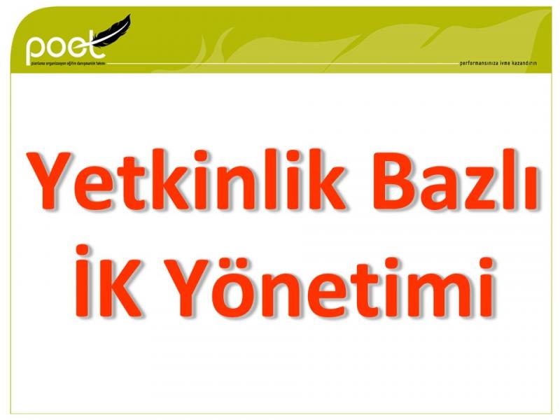 İSKİD  - Yetkinlik Bazlı İK Yönetimi