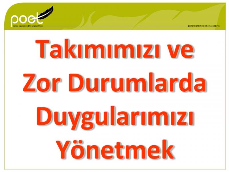 Kale Havacılık - Takımımızı ve Zor Durumlarda Duygularımızı Yönetmek