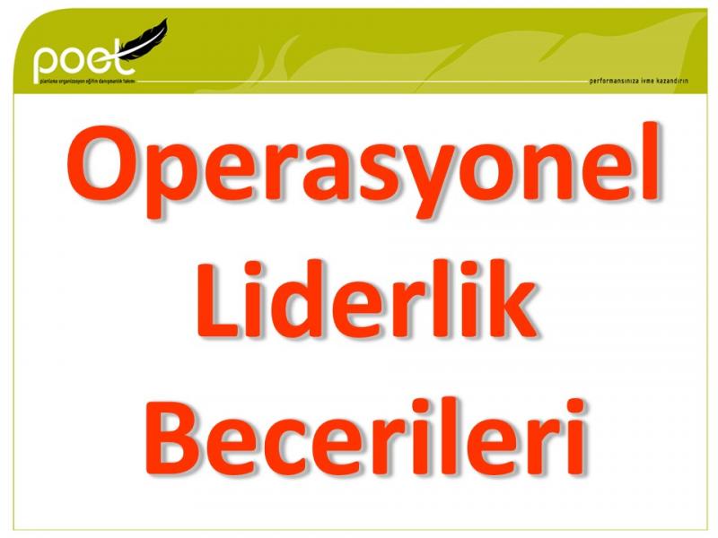 PUTZMEISTER - Operasyonel Liderlik Becerileri (2. Grup Mavi Yaka Yöneticiler)