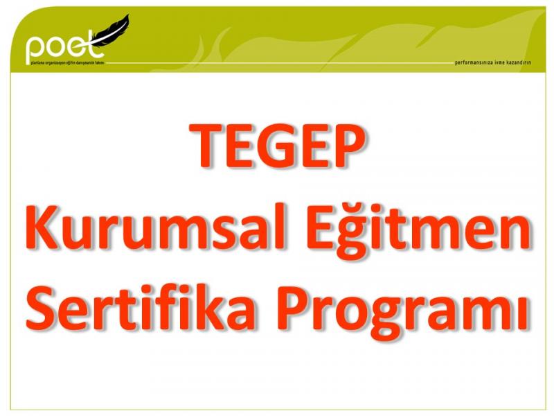 TEGEP - KURUMSAL EĞİTMEN SERTİFİKA PROGRAMI 2024