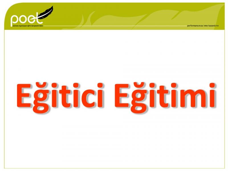 TKK MARKET - Eğitici Eğitimi