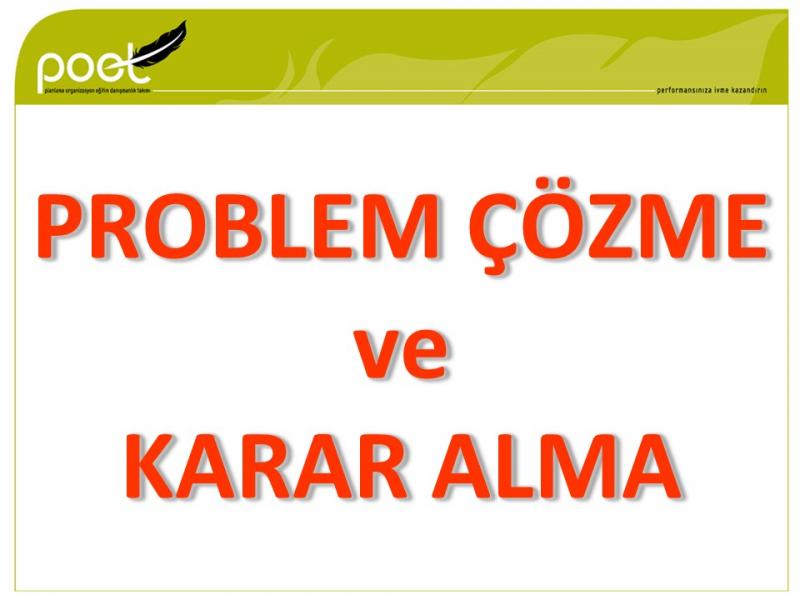 Toyota - Problem Çözme ve Karar Alma